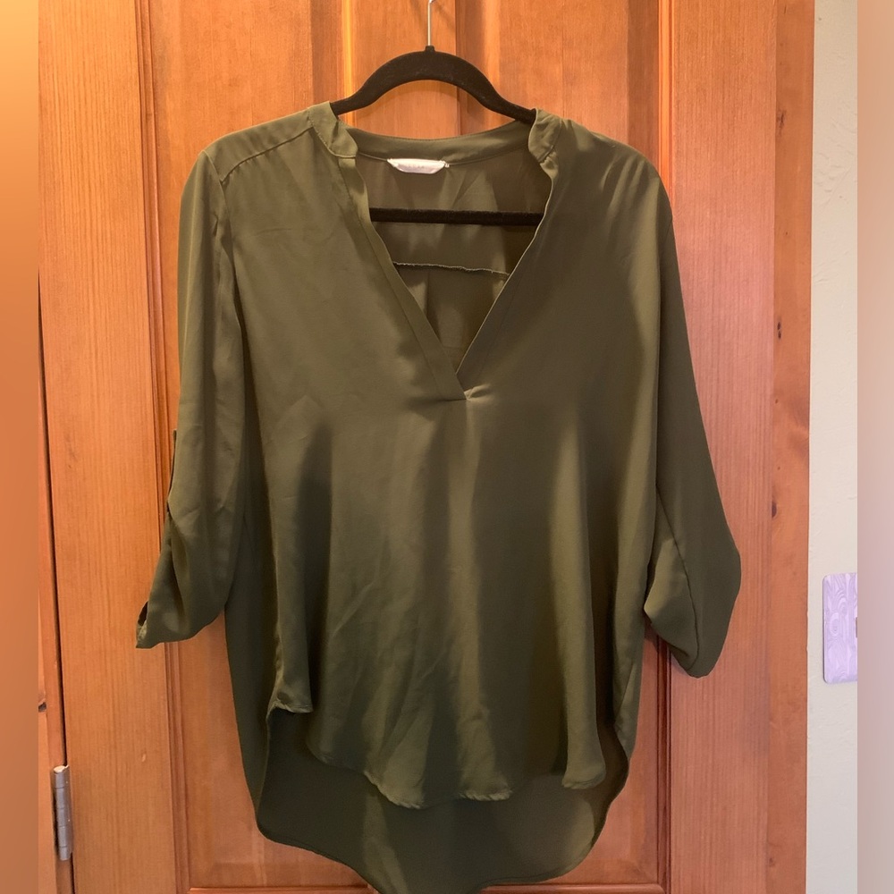 Olive green lush blouse
